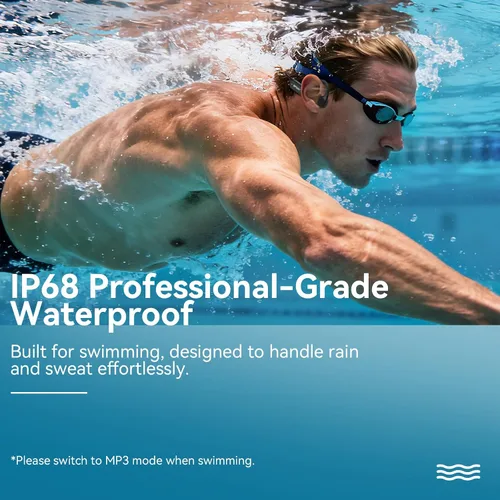 Miniatura 2 de B11 Auriculares de conducción ósea, IP68 impermeables para natación, 32 GB y Bluetooth 6.0 inalámbricos submarinos abiertos auriculares