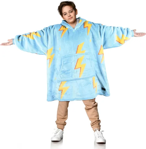 Miniatura 22 de Solaris Zebra - Sudadera con capucha estilo manta para niños con diseño con temática de amor, acogedora y cálida de forro polar Sherpa, para Corazón