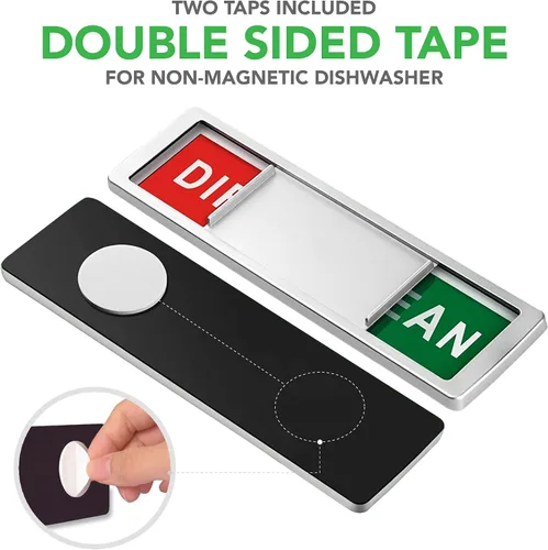 Miniatura 7 de Imán prémium para lavavajillas de limpieza sucia, letrero de limpieza sucia para lavavajillas, fácil de leer y fuerte deslizamiento