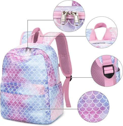 Miniatura 6 de CAMTOP Juego de morral y lonchera para niñas de preescolar y primaria