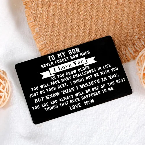 Miniatura 4 de Cesta de Pascua para adolescentes y niños, tarjeta inspiradora para mi hijo, tarjeta de billetera para adolescentes, niños, hombres, Navidad