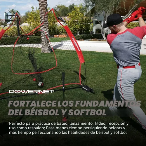 Miniatura 4 de PowerNet Baseball Softball Practice Net 7x7 with Baseball Accessories for Practice Pitching, Batting & Fielding, Ball Caddy, Weighted Baseballs, Tee