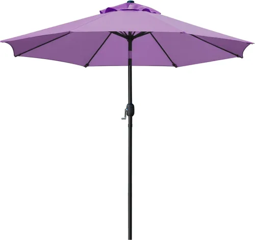 Miniatura 16 de Sunnyglade - Sombrilla de mesa de 9 pies para exteriores, con 8 varillas resistentes Negro