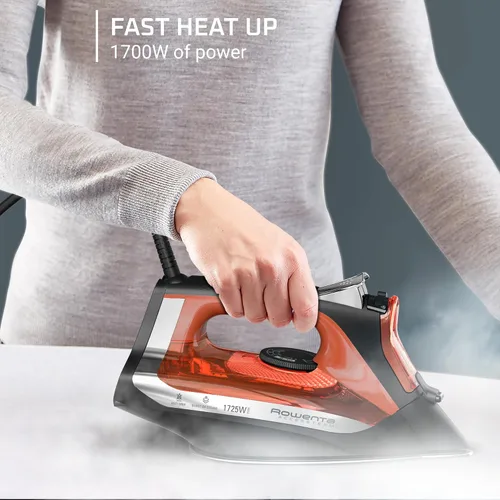 Miniatura 4 de Rowenta Plancha de Vapor para Ropa, Plancha de Vapor con Suela de Acero Inoxidable, Orificios de Microvapor, 1700 Vatios, Ligera, Apagado