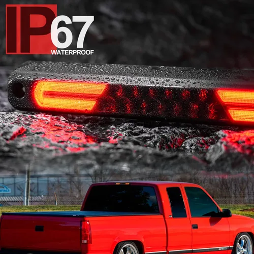 Miniatura 7 de Tercera luz de freno LED de repuesto para 1994-2000 OBS Chevy C1500 K1500 C/K Camiones de cabina extendida GMT400 LED rojo 3er centro de freno