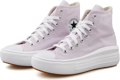 Miniatura 3 de Converse Chuck Taylor All Star Move - Tenis unisex con plataforma alta, color amatista pálidoblanco