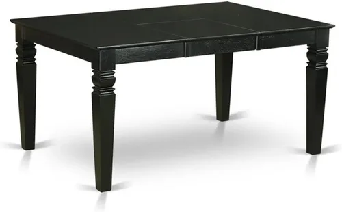 Miniatura 3 de East West Furniture WEDU6D-BLK-LC - Juego de comedor de 6 piezas que contiene una mesa de comedor rectangular con hoja de mariposa y 4 sillas