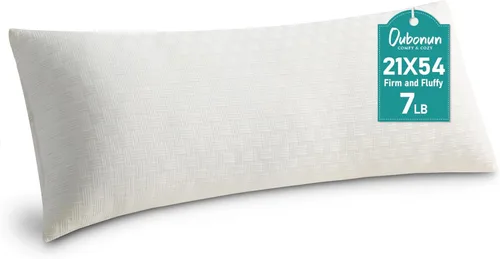 Miniatura 14 de Oubonun - Almohada de cuerpo completo para dormir - Almohada corporal ajustable firme y esponjosa para adultos - Almohada larga y grande