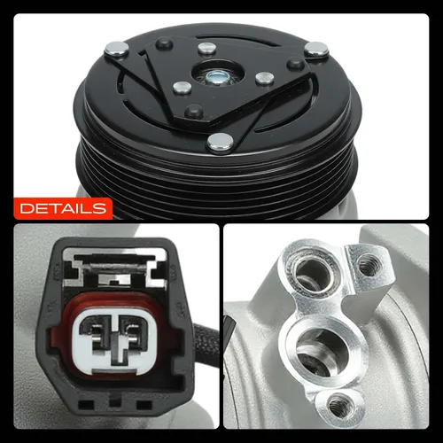 Miniatura 9 de A-Premium Compresor de A/C con embrague compatible con Chevrolet Traverse 2009-2012, GMC Acadia 2007-2012, Buick Enclave 2008-2012, Saturn Outlook