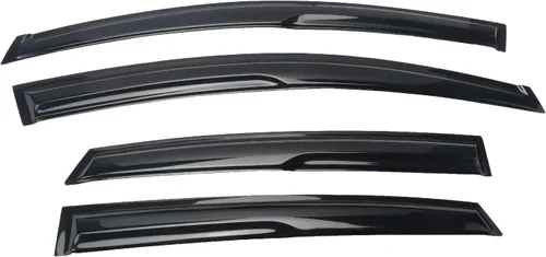 Viseras para ventanas, protectores contra la lluvia, compatibles con Ford F-150 SuperCrew Cab 2009-2014, F-150 SVT Raptor 2010-2014 - Deflectores de