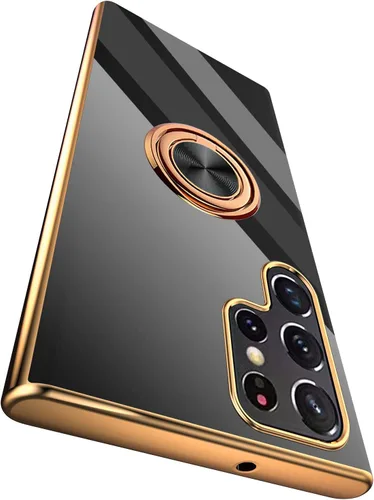 Miniatura 17 de Compatible para Samsung Galaxy S22 Funda con Soporte de Anillo Kickstand [con Magnético] TPU Suave Resistente a Golpes Electrochapado Funda Púrpura