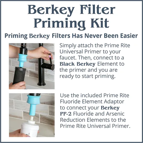 Miniatura 4 de Berkey Kit de cebado de filtro para uso con sistemas de filtración de agua alimentados por gravedad Berkey
