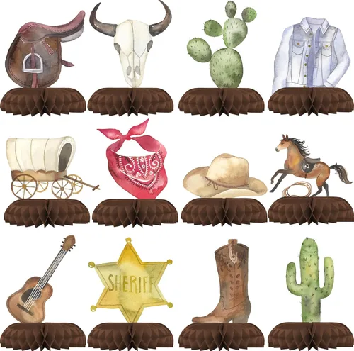 Miniatura 20 de Paquete de 12 decoraciones de mesa de cactus, decoraciones de fiesta de cactus para cumpleaños de niños y baby shower, adornos de mesa de cactus
