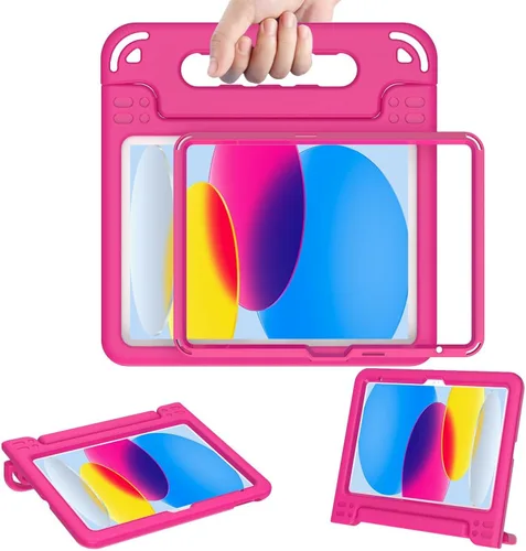 Miniatura 16 de AVAWO - Funda infantil para iPad de 10.9 pulgadas con protector de pantalla integrado, duradera, a prueba de golpes, ligera, con mango protector