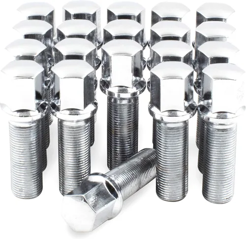 Miniatura 8 de Wheel Accessories Parts 20 pernos de bola de rosca M15x1.25 15x1.25 para asiento de bola con acabado negro, longitud del vástago de 1.57 pulgadas