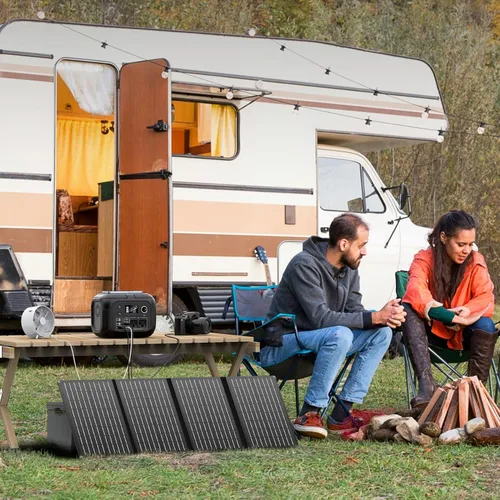 Miniatura 9 de Generador de energía solar de 300 W pico/70400 mAh, estación de energía portátil de 260 Wh con paneles de 40 W incluidos, generador solar con salida