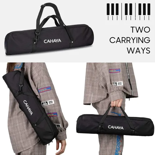 Miniatura 2 de CAHAYA Melódica 32 Teclas Boquilla de Tubos Dobles Piano de Aire Teclado Instrumento Musical con Bolsa de Transporte 32 Teclas, Negro, CY0050-1