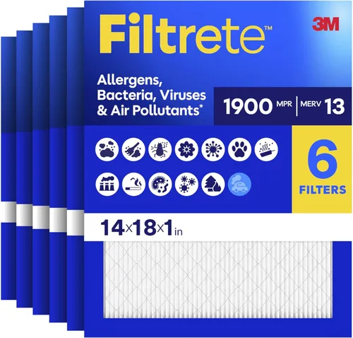 Miniatura 22 de Filtrete 17.5x23.5x1 filtro de aire para caldera/aire acondicionado, MERV 13, MPR 1900, Premium Allergen, Bacteria & Virus Filter, filtro de aire