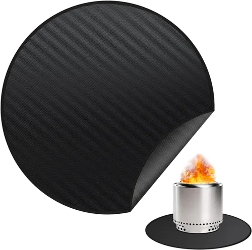 Miniatura 9 de Tapete para Fogata de 19.5" para Solo Stove Mesa, Tapete Redondo Impermeable al Aceite y Agua para Debajo de la Fogata de Mesa, Tapete Portátil