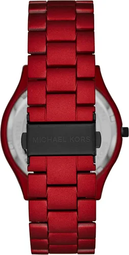 Miniatura 3 de Reloj Michael Kors Slim Runway de acero inoxidable MK8712 - Pista delgada talla única Esfera rojanegra