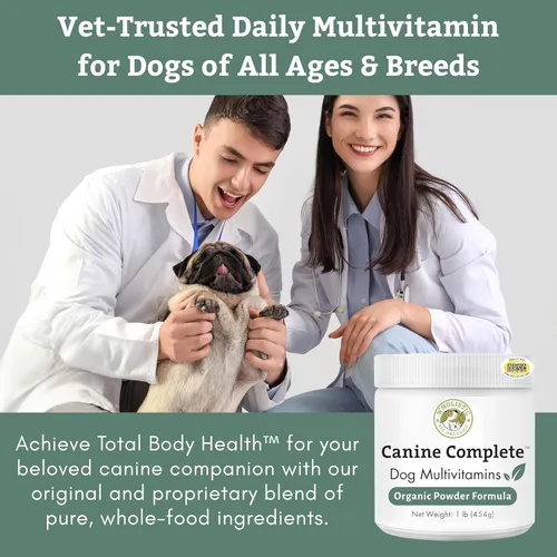Miniatura 2 de Wholistic Pet Organics Canine Complete - Polvo multivitamínico para perros, 2 libras, vitaminas diarias para perros y suplementos para alimentos