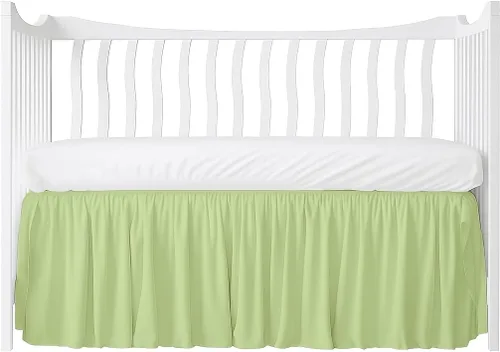 Miniatura 10 de Tamaño matrimonial, color blanco liso, falda de cama con volantes con esquinas divididas, falda de cama de 15 pulgadas, 100% algodón poli, 400