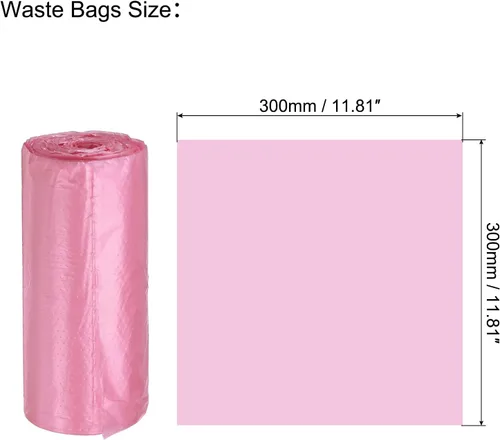 Miniatura 2 de MECCANIXITY Bolsas de basura pequeñas de 0.5 galones para mini basurero de escritorio, color rosa, 8 rollos / 240