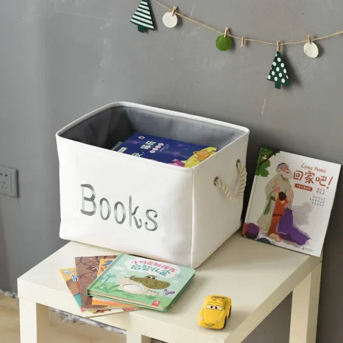 Miniatura 6 de Cesta de libros para habitación de niños, cesta de almacenamiento de libros, organizador de libros para cuarto de bebé, aula, biblioteca, caja
