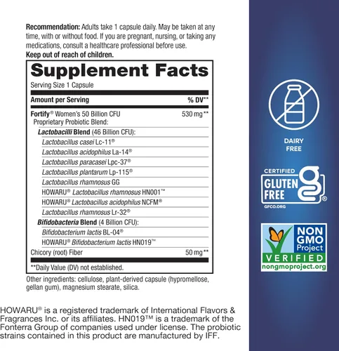 Miniatura 5 de Nature's Way Cultivos probióticos 50B Fortify Extra Strength(1) para mujeres, apoya la salud digestiva, vaginal e inmunológica*, fibra prebiótica a