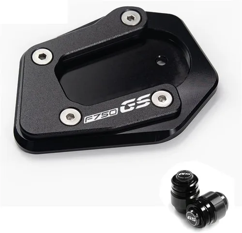 Tapa de válvula de neumático con soporte lateral para BMW F850GS F750 GS F 850 GS F750GS F750GS F850 GS F 750 GS 2018 2022 (Color A negro)