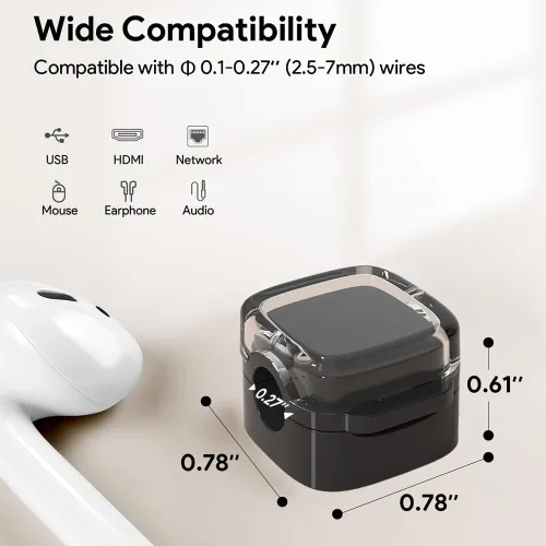Miniatura 3 de Clips de cable magnéticos, soporte de cable ajustable, organizador adhesivo de alambre para hogar, oficina, escritorio, teléfono, PC, automóvil