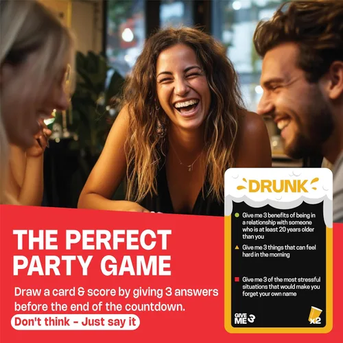 Miniatura 7 de SAVANA Dame 3 juego de beber - Juegos de beber para adultos de ritmo rápido e hilarante Más de 2 jugadores Juego de reglas de 10 segundos