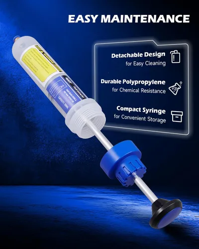 Miniatura 7 de Orion Motor Tech Bomba Extractadora de Aceite, Extractor Manual de Líquido de 200mL para Transferencias de Aceite de Transmisión de Dirección