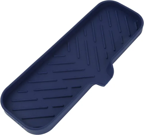 Miniatura 16 de MicoYang Jaboneras de baño de silicona con boquilla de drenaje, organizador de fregadero de cocina, soporte de esponja, bandeja de jabón para Azul