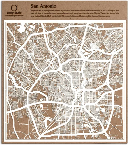Miniatura 18 de O3 Design Studio Aberdeen - Mapa de papel cortado en papel blanco de 12 x 12 pulgadas