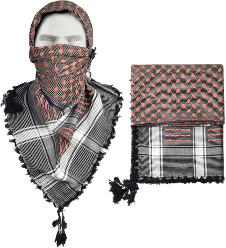 Miniatura 5 de Bufanda Shemagh de gran calidad, de gran calidad, para árabe, militar, táctica, desierto, bufanda (48 x 48 pulgadas)