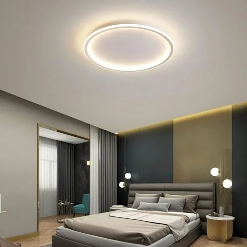 Miniatura 8 de Lámpara de techo LED regulable de montaje empotrado, lámpara de techo empotrada redonda moderna de 12 pulgadas con ajuste de aplicación, lámpara