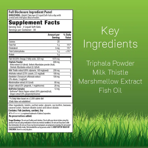 Miniatura 2 de Irwin Naturals Limpieza suave diaria - Fórmula no laxante con Triphala - 60 cápsulas blandas líquidas