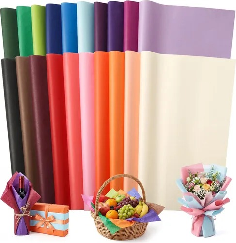 Koogel 120 hojas de papel de seda a granel, papel de regalo de 20 x 14 pulgadas para bolsas de regalo de Navidad, manualidades, boda, fiesta de