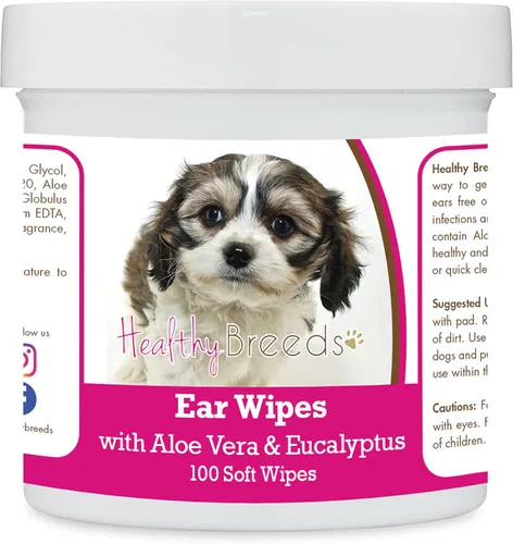 Miniatura 13 de Healthy Breeds Pastor alemán, silla de montar, toallitas de limpieza de oídos con aloe y eucalipto para perros, 100
