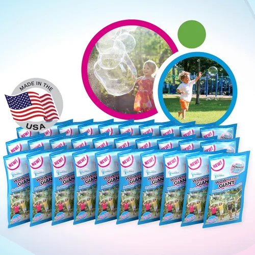 Miniatura 8 de WOWMAZING Recambio de burbujas grandes – Solución concentrada de burbujas gigantes hace 4 galones 5 bolsas para la diversión de los niños