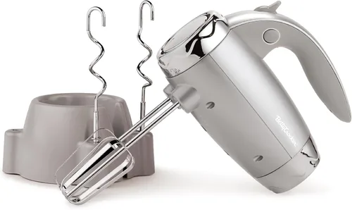 BETTY CROCKER Batidora de mano de 7 velocidades, 250 W, batidora eléctrica con batidores y ganchos para masa, batidora de mano eléctrica ergonómica