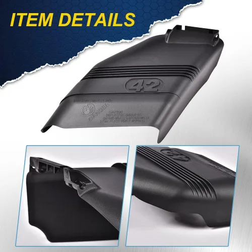 Miniatura 2 de CHEDA Protector deflector de 42 pulgadas con hardware de montaje compatible con Craftsman 130968 532130968, color negro