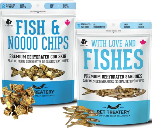 Miniatura 15 de The Granville Island Pet Treatery Piel de bacalao deshidratada para perros y gatos (2.5 onzas, paquete de 1) – Golosinas deshidratadas de un solo