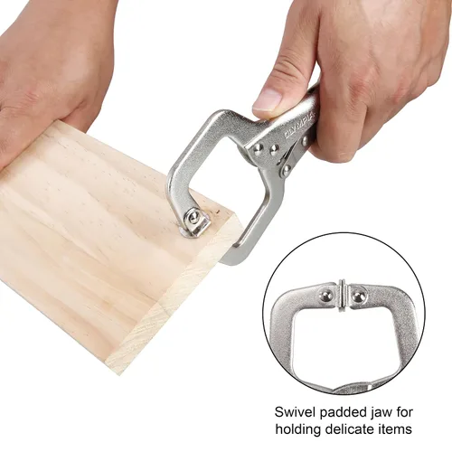 Miniatura 5 de Olympia Tools Abrazadera C de bloqueo de 6.0 in, plata (11-406)