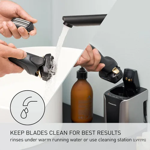 Miniatura 7 de Juego de repuesto de cuchillas Panasonic WES9032P interiores y exteriores para afeitadora eléctrica para hombres
