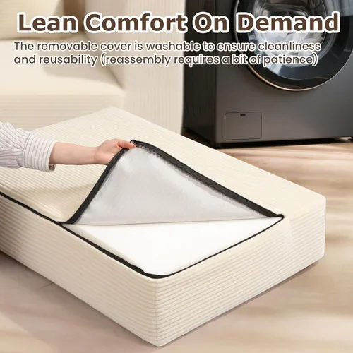 Miniatura 6 de cidludto - Sofá cama convertible, 3 en 1, sofá cama plegable, sofá cama de chaise longue y futón de piso, sofá cama con tirador de corduroy con 4