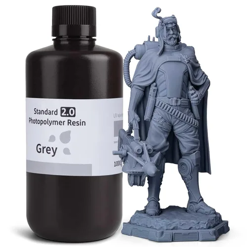 Miniatura 19 de ELEGOO Resina de impresora 3D estándar mejorada 2.0, resina fotopolimérica de curado UV de 405 nm para Mars Saturn Jupiter MSLA DLP LCD 3D Printing