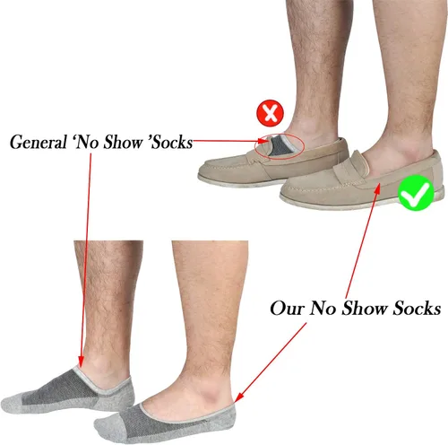 Miniatura 3 de Jormatt - Calcetines de algodón de corte bajo para hombre, con agarres antideslizantes, para hombre