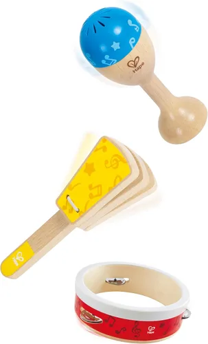 Miniatura 7 de Hape Juego de percusión junior Juego de instrumentos de percusión de madera de 3 piezas para niños pequeños, E0615